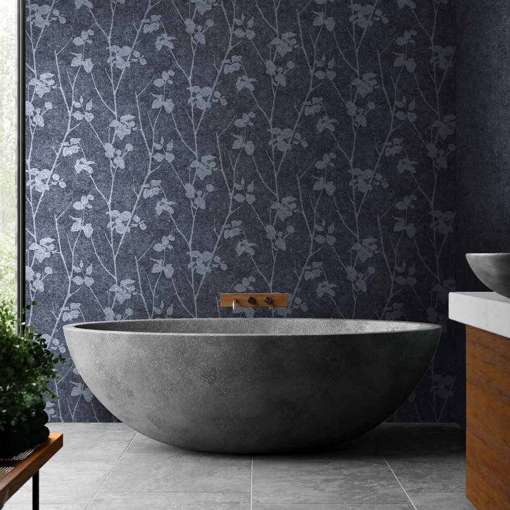 Brutal Beauty Wallpaper 113941 by Graham & Brown in Midnight Blue